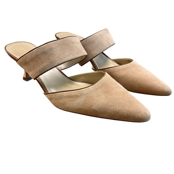 Escarpins Matelassés Ann Taylor - Talon Carré Noir Et Couleur Tan - Taille US 6.5